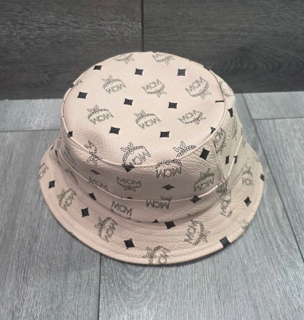 MCM Bucket Hat in Visetos monogram beige A009273